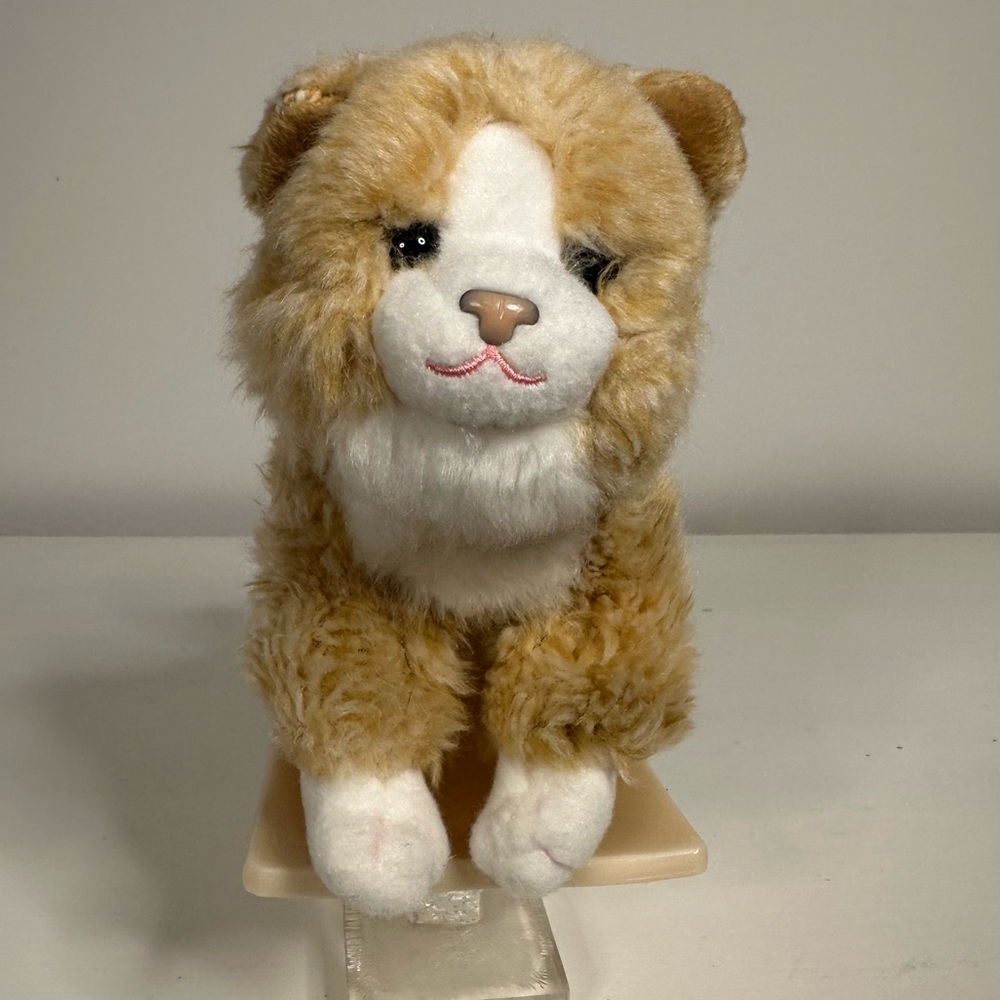 TEDDY- HERMANN  Stuffed Animal Tabby Cat Kitten Realistic  Plush Germany Rare